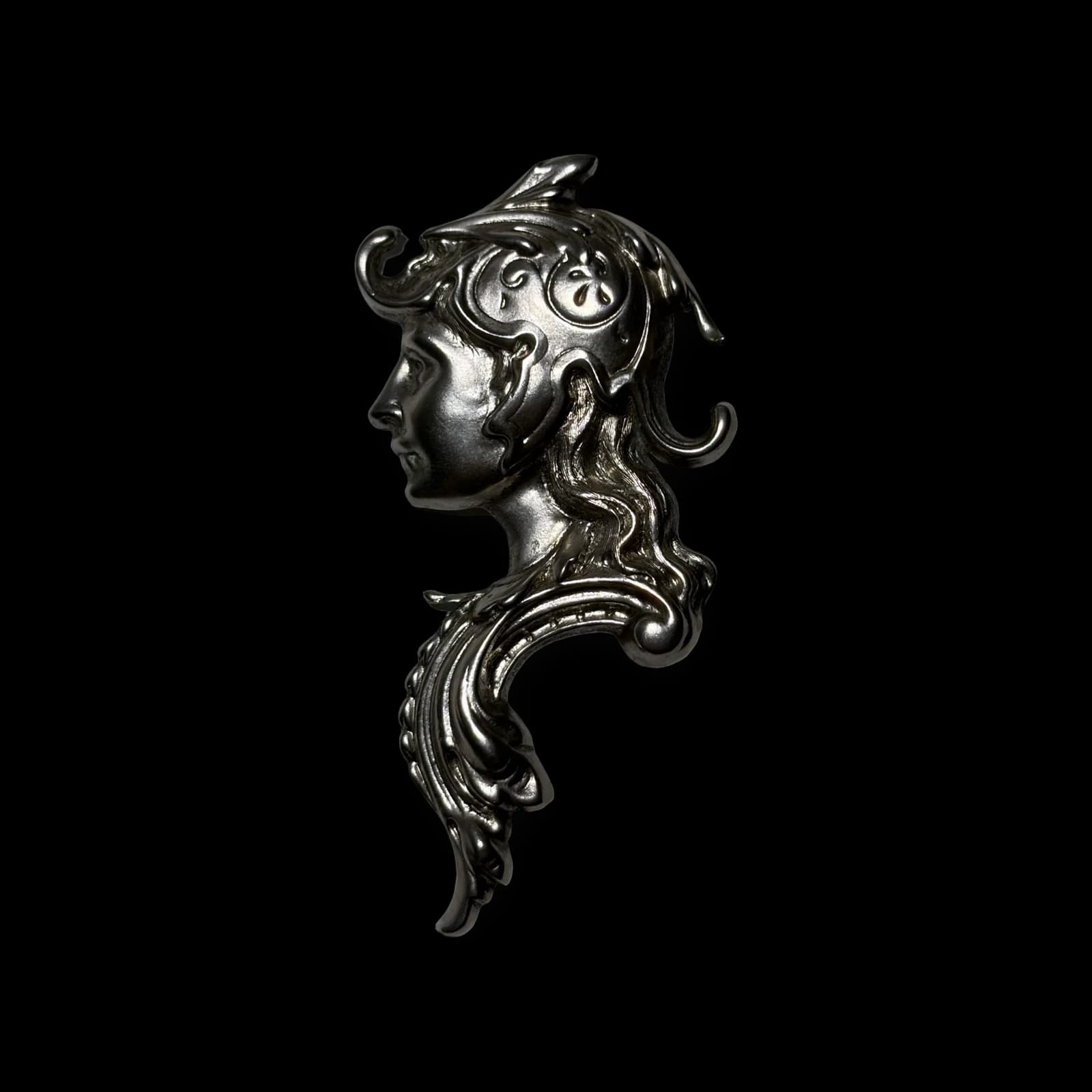 Art Nouveau Profile Brooch
